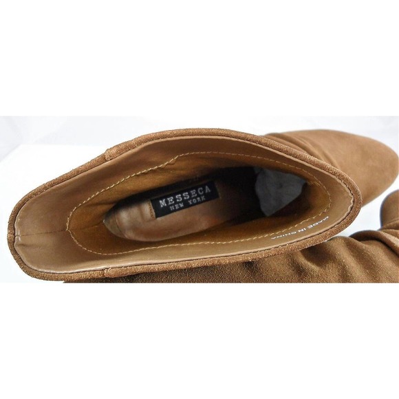 NIB$198 MESSECA NY GENY PULL ON DISTRESSED SUEDE RUCHED ANKLE BOOTS WESTERN 8.5 - Picture 6 of 7